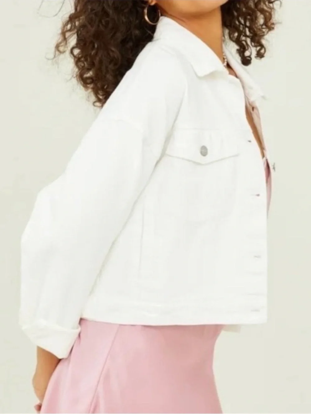 Altar’d State Bride white Jean jacket, size XS